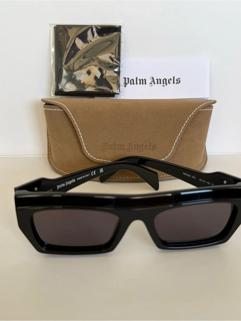 NEW!!! Palm Angels unisex black sunglasses PERI028 1007 Authentic